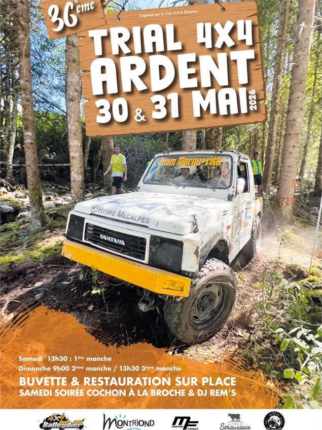 Rendez-vous pour la 36ème édition du Show 4x4 Trial Ardent samedi 30 et dimanche 31 mai 2026 à Arden