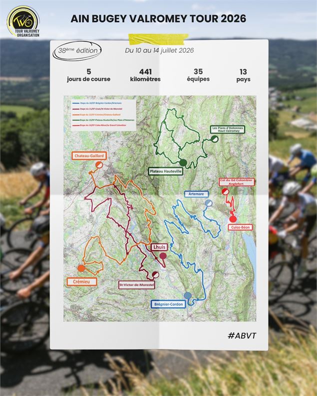 Carte courses garçons Ain Bugey Valromey Tour 2026 - 38e édition_Belley - TVO