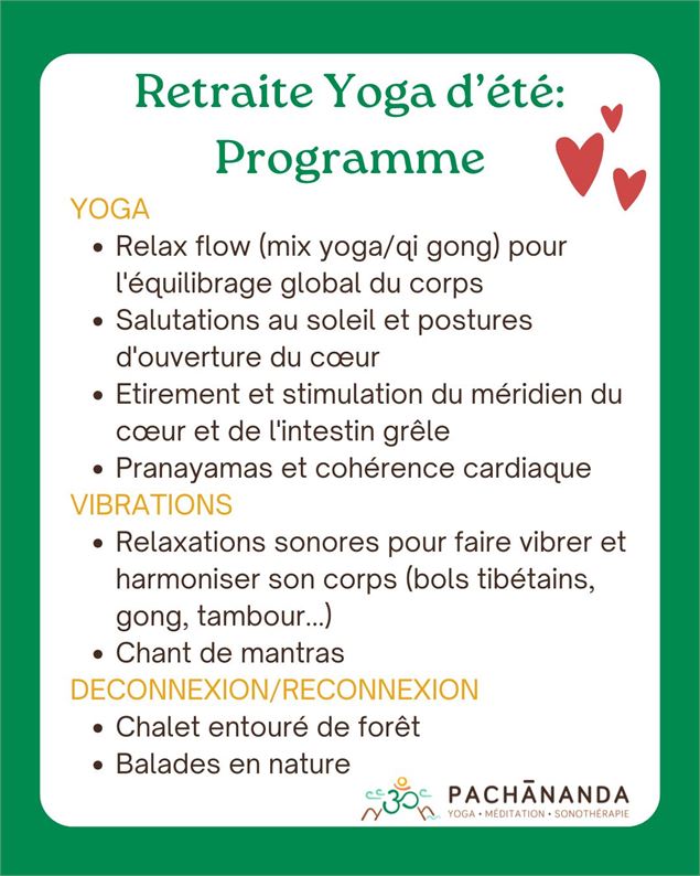 Stages Yoga d'été - Faire rayonner son Cœur