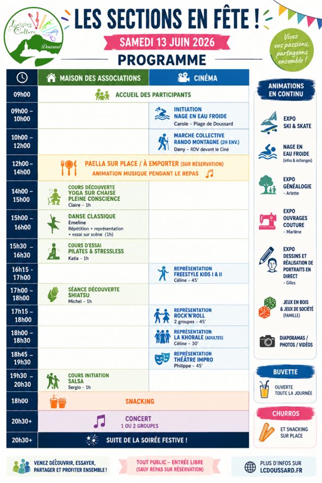 Programme Sections en Fête - Loisirs & Culture Doussard