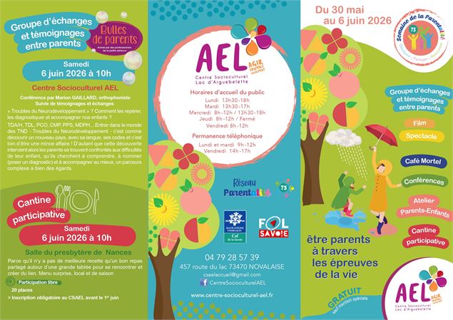 Semaine de la Parentalité - Affiche Générale AEL