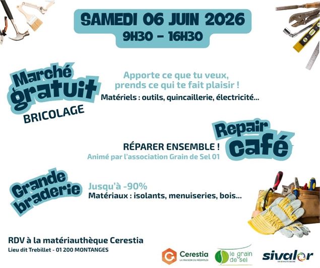 Marché gratuit - Repair Café_Montanges - Cerestia