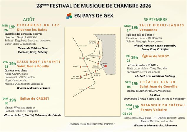 Concert d'ouverture du Festival de Musique de Chambre en Pays de Gex_Divonne-les-Bains - Cello Arte