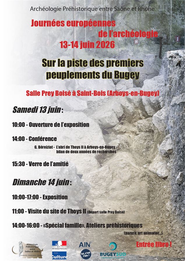 Exposition sur la Préhistoire dans l’Ain et le Jura méridional - Journée européennes de l'archéologi