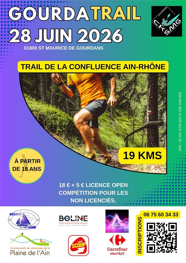 affiche gourdathlon - Marilou Perino / Plaine de l'Ain Tourisme