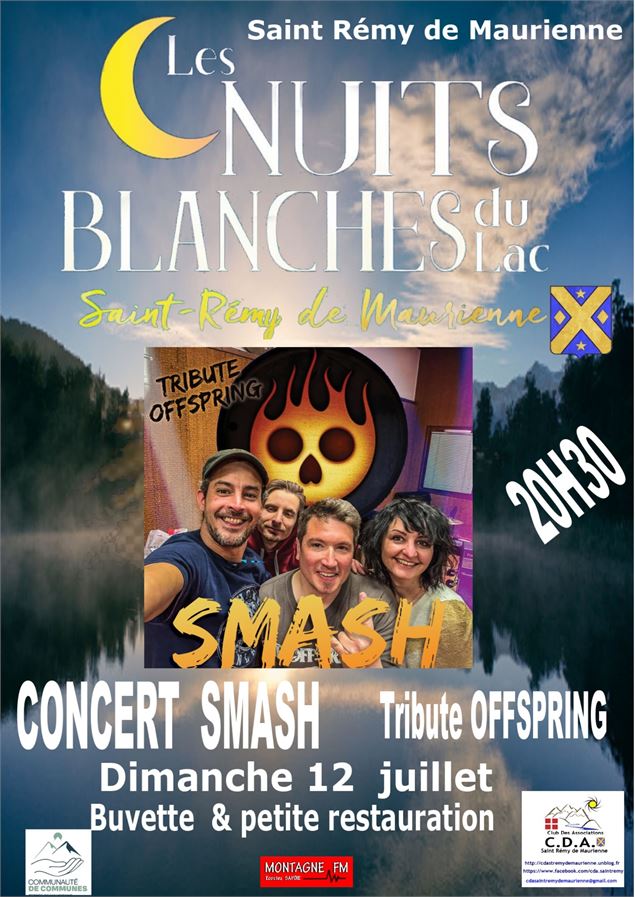 Les Nuits Blanches du Lac Bleu - Concert Smash Tribute Offsping_Saint-Rémy-de-Maurienne - Freepik