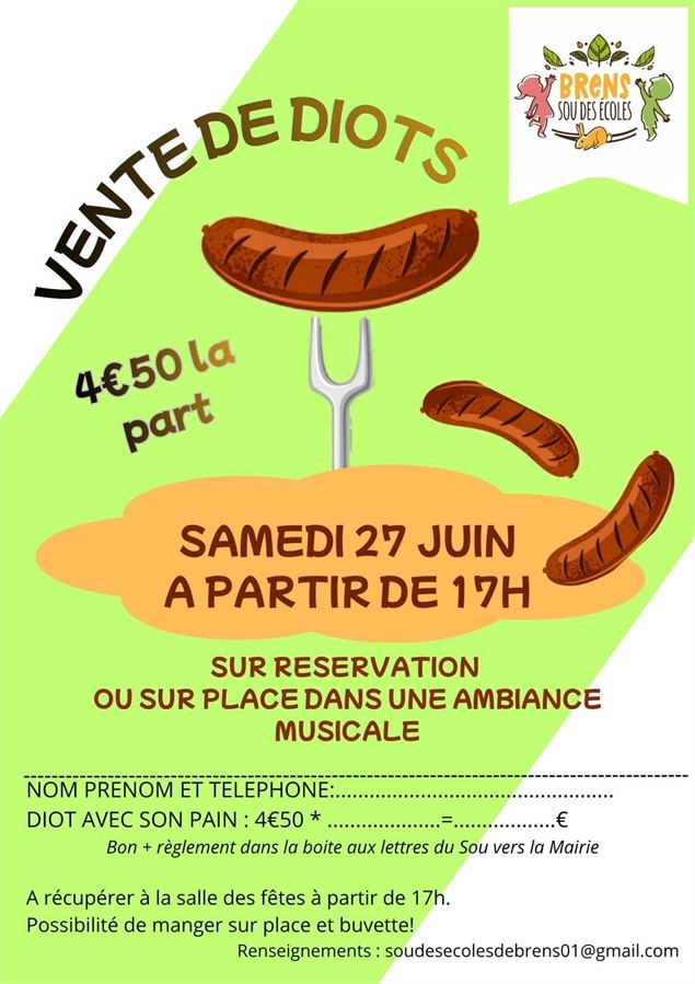 Vente à emporter - Sou des Ecoles