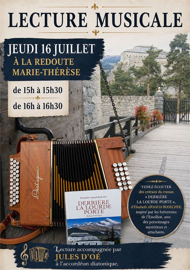 Affiche de la lecture musicale - Elisabeth Arnaud Bodecher