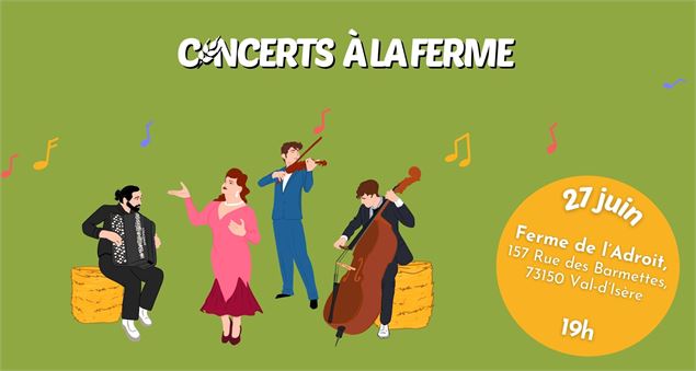 Détail affiche Concerts à la Ferme - Val d'Isère