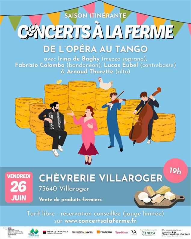Affiche Concerts à la Ferme - Villaroger