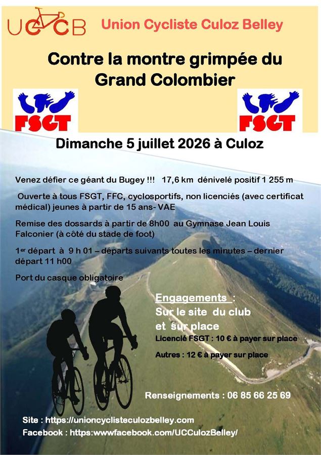 Course cycliste : Grimpée du Grand Colombier_Culoz-Béon - UCCB