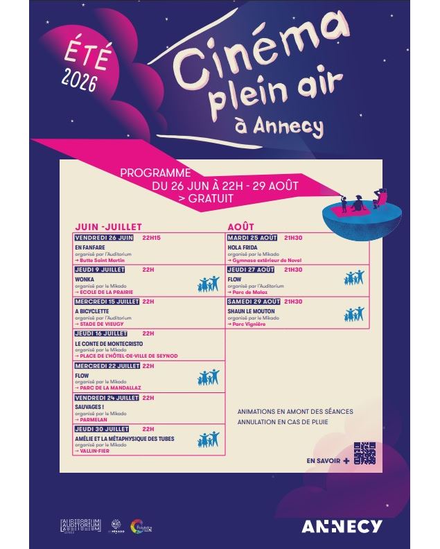 Cinéma plein air à Annecy