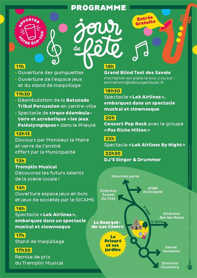 Flyer Jour de Fête - Mairie le bourget du lac