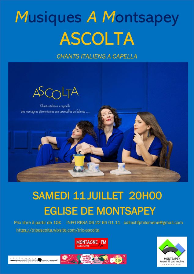 Concert Ascolta - Chants italiens a capella_Montsapey - Ascolta