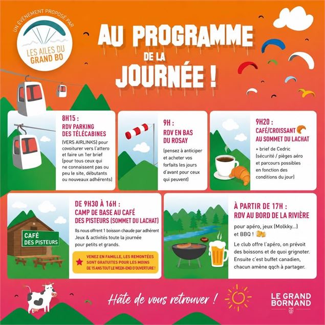 affiche Le Grand-Bo fête le parapente - Les Ailes du Grand-Bornand