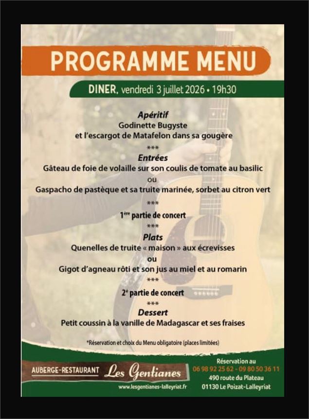 Dîner-Concert gastronomique avec Trevor King - Dejipub 