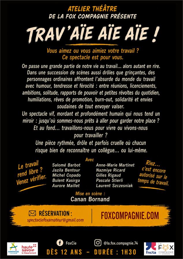 Affiche spectacle - La Fox Compagnie