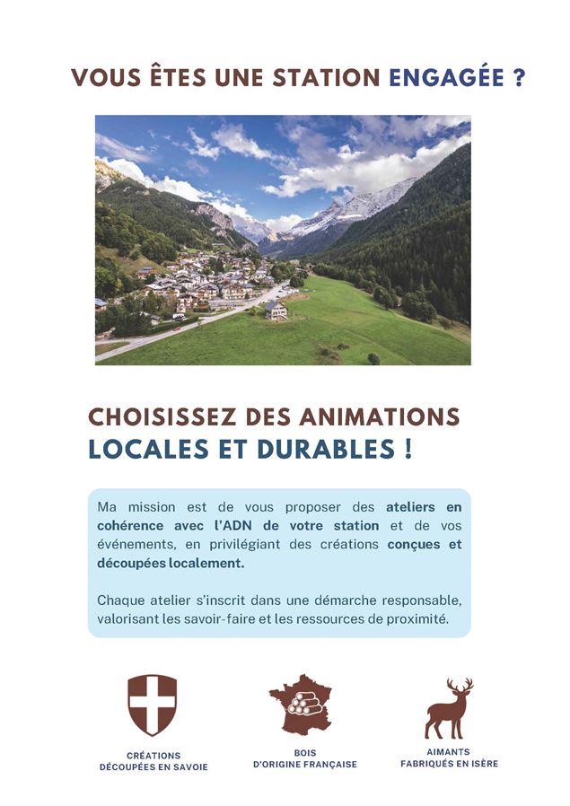 Atelier de création de magnets en bois sur le thème des animaux de montagne_Le Corbier - Office de T