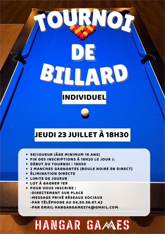 Tournoi de billard au Hangar Games_Les Carroz-d'Arâches - Libre de droit