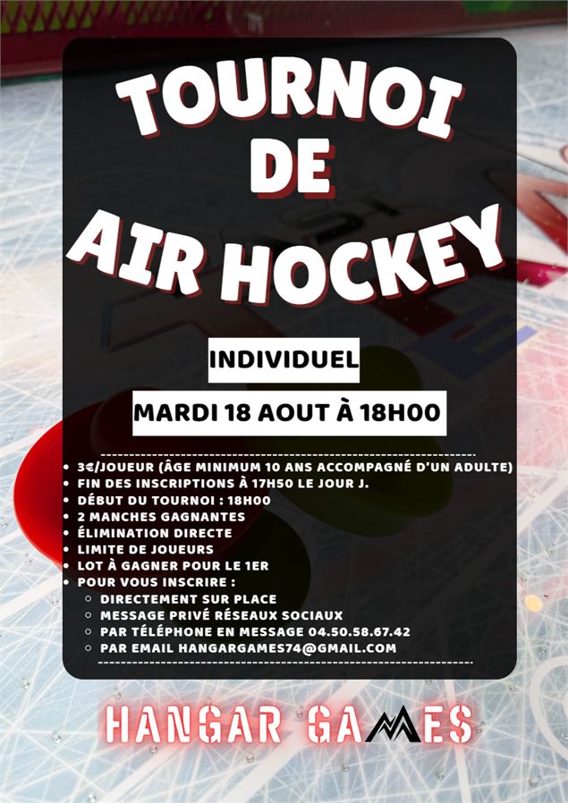 Tournoi de Air Hockey au Hangar Games_Les Carroz-d'Arâches