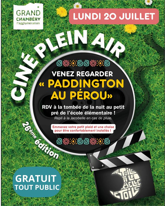 Ciné Plein'Air - Jacob-Bellecombette - Paddington au Pérou - Grand Chambéry, Mairie de Jacob-Belleco