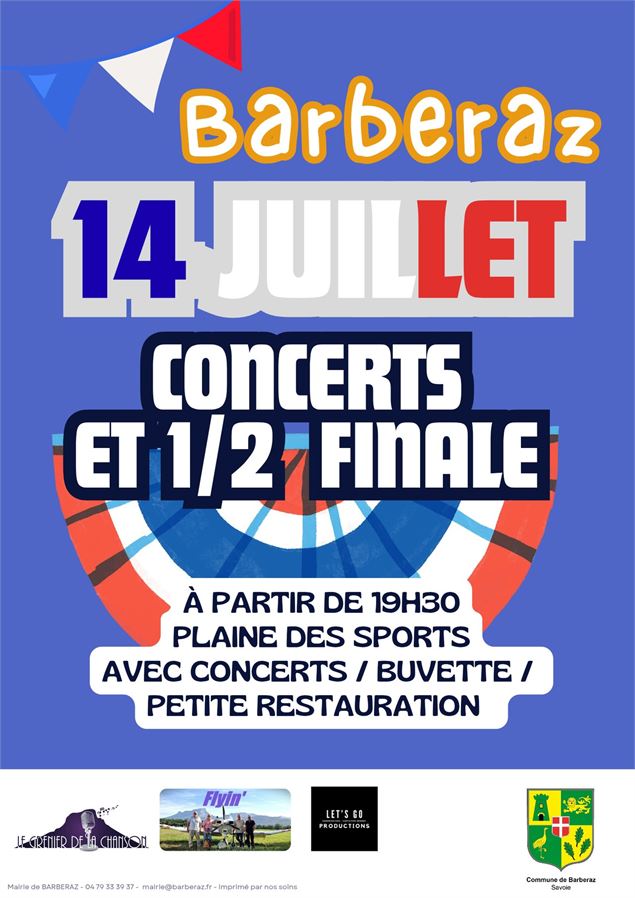 Affiche événement fête 14 juillet barberaz - Aurélie Fournier