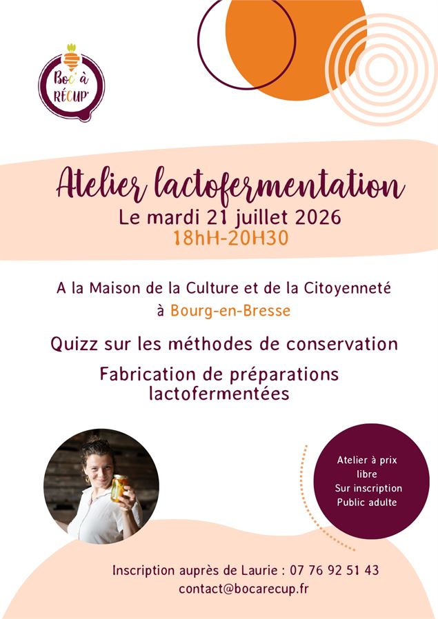 Atelier mise en bocaux - lactofermentation