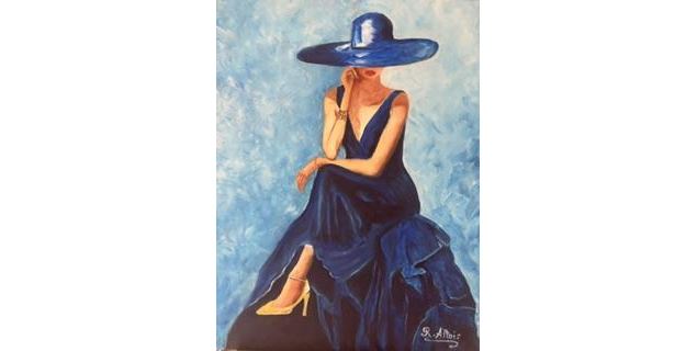 la dame au chapeau bleu - unsplash