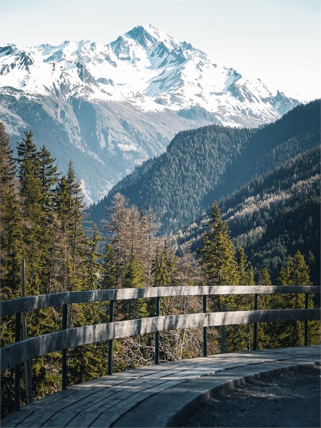 Vue sur la Dent Parrachée depuis la route du Lavoir - B.Thomas - OTHMV