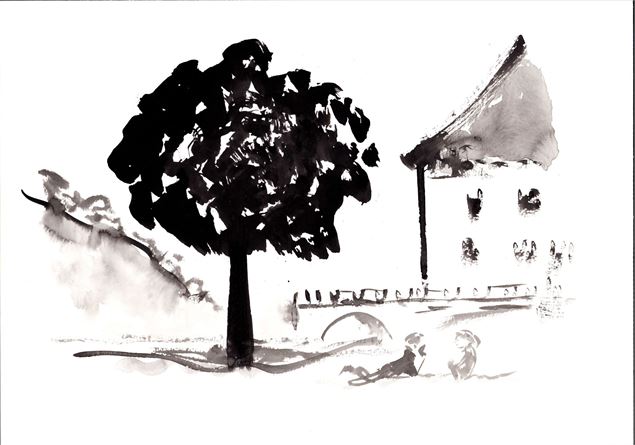 Dessin réalisé durant le spectacle Les Enfants d'Izieu le 18 mai 2024 - Maison d'Izieu