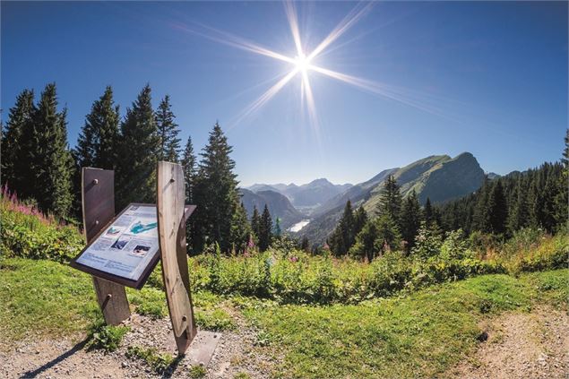 Panneau pédagogique du Géoparc du Chablais au Col de Basschaux - SIAC Chablais