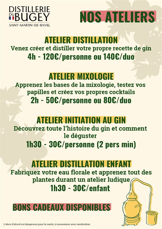 Atelier distillez votre Gin - Distillerie du Bugey_Saint-Martin-de-Bavel - Distillerie du Bugey
