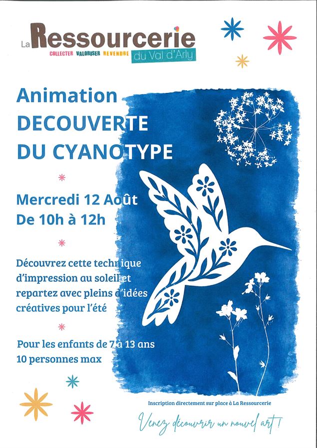 Atelier cyanotype avec la Ressourcerie du Val d'Arly_Flumet - La Ressourcerie
