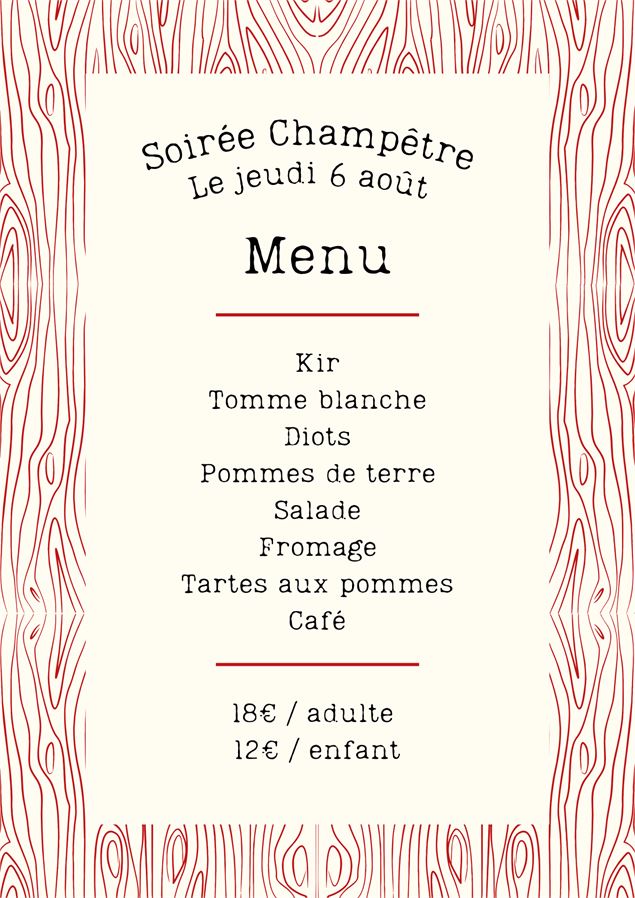 Menu - OT Saint-Jean-de-Sixt