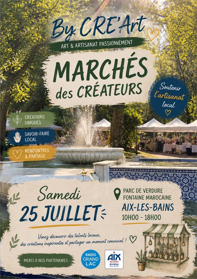 MARCHÉ DE CRÉATEURS BY CRE’ART : Parc de Verdure_Aix-les-Bains - MARCHÉ DE CRÉATEURS BY CRE’ART_Aix-