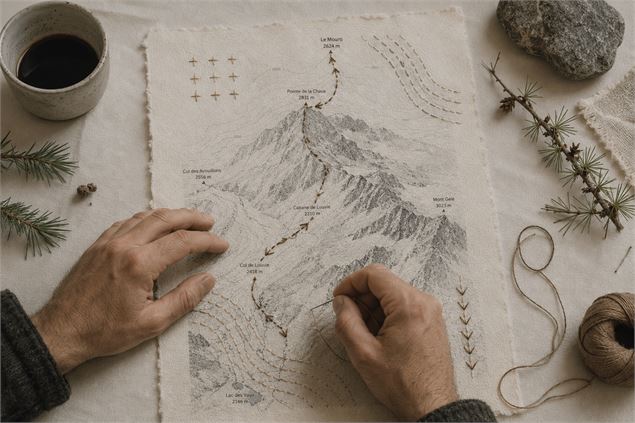 Atelier de transfert de photos, de broderie et de peinture