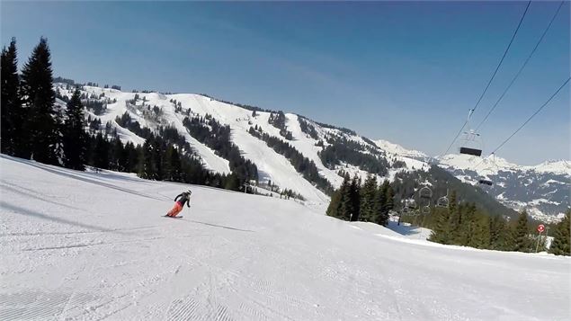 Arnica. Piste rouge sur le secteur des Chavannes