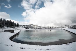 Le lac des Queysets en hiver - L.Meyer-Châtel