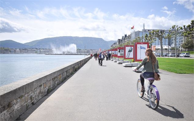 A vélo sur les bords du Lac Léman - Conseil Départemental de l'Ain