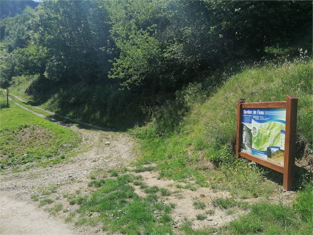 Départ du sentier de l'eau - La Plagne Vallée