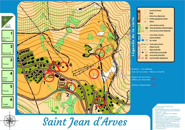 Course orientation parcours bleu - OT Saint Jean d'Arves