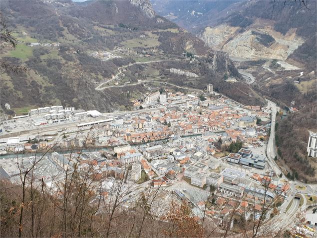 Vue de Moûtiers depuis le Belvédère