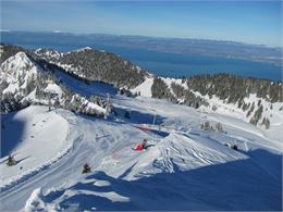 Ski à Thollon avec vue sur le lac Léman - OTPEVA
