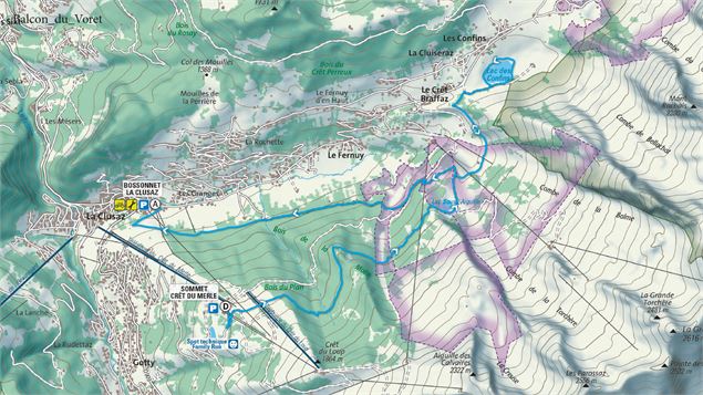 Plan piste Balcon du Voret