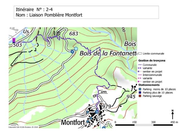 Sentier Pomblière - Montfort