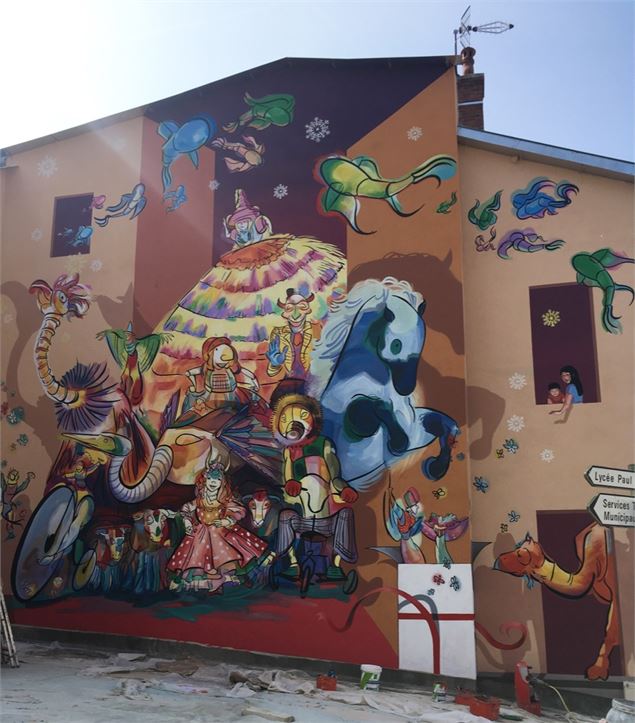Fresques et murs peints - La fête Oyonnax