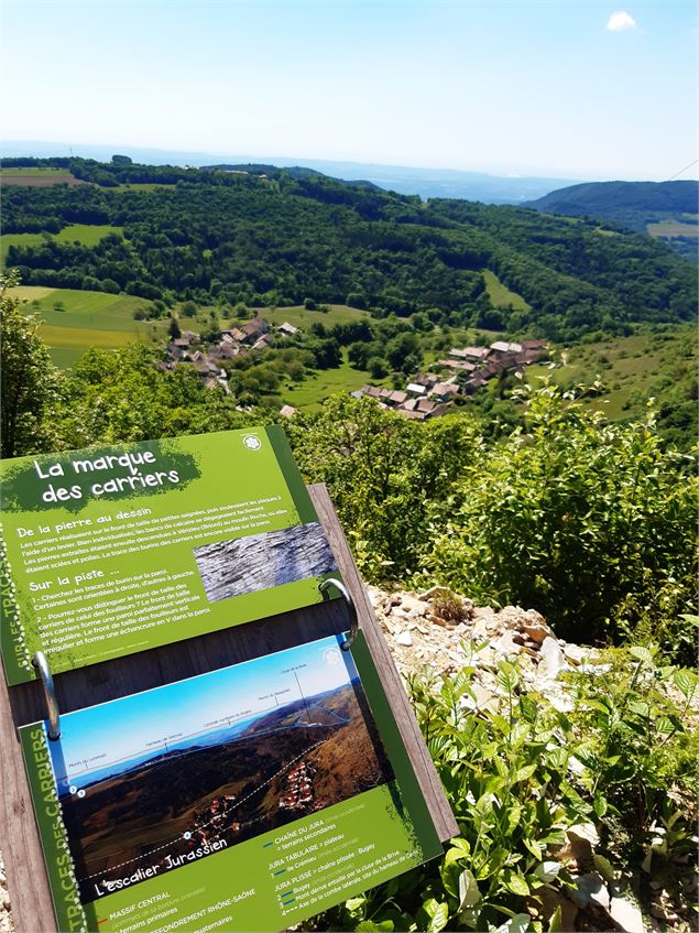 vue sur Cerin Marchamp depuis la carrière - Conservatoire d’Espaces Naturels Rhône-Alpes – antenne A