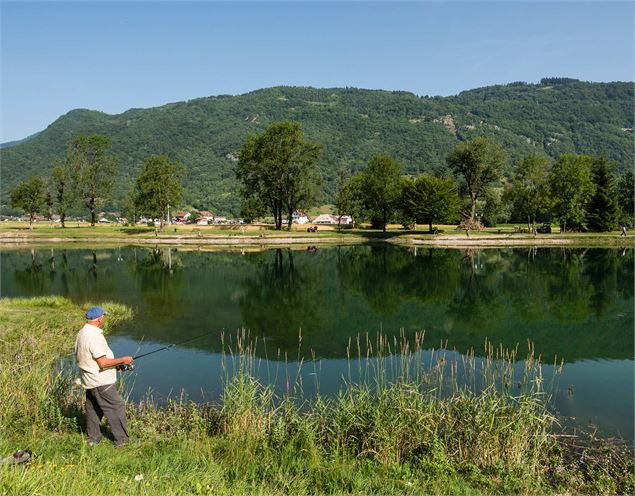 plan d'eau de Marlens et pêcheur - T. Nalet