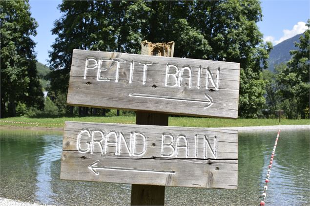 plan d'eau, panneau petit bain ou grand bain