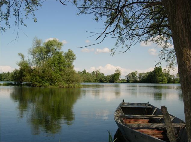 barque sur l'étang - Office de tourisme du Pays de Bâgé et de Pont-de-Vaux